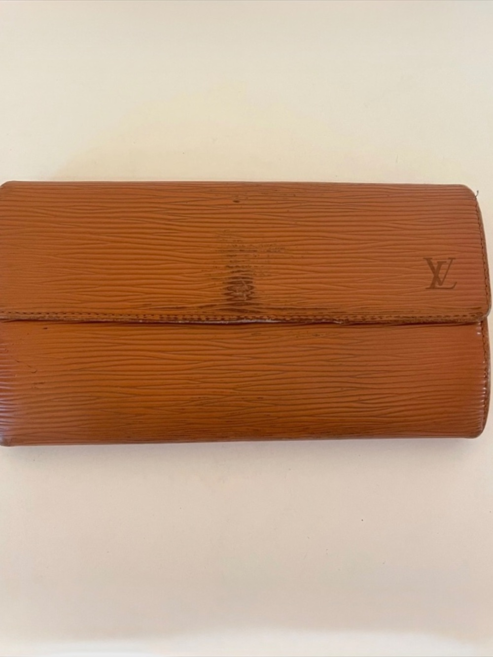 Louis Vuitton Cipango Brown Epi Leather Sarah wallet Vintage LV